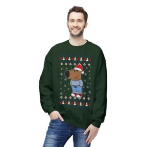 I'm Just A Chill Guy My New Character, Santa Dog Viral Meme Coin Chillguy Funny Internet Meme Ugly Christmas Sweater Sweatshirt New Product Photo 4