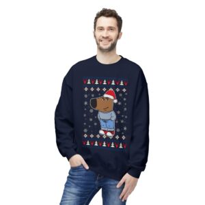 I'm Just A Chill Guy My New Character, Santa Dog Viral Meme Coin Chillguy Funny Internet Meme Ugly Christmas Sweater Sweatshirt New Product Photo 7