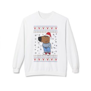 I'm Just A Chill Guy My New Character, Santa Dog Viral Meme Coin Chillguy Funny Internet Meme Ugly Christmas Sweater Sweatshirt New Product Photo 8