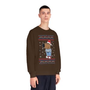 I'm Just A Chill Guy My New Character, Santa Dog Viral Meme Coin Chillguy Funny Internet Memes New Styleugly Christmas Sweater Crewneck Sweatshirt Product Photo 2