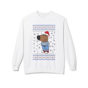 I'm Just A Chill Guy My New Character, Santa Dog Viral Meme Coin Chillguy Funny Internet Memes Ugly Christmas Sweater Crewneck Sweatshirt Product Photo 8