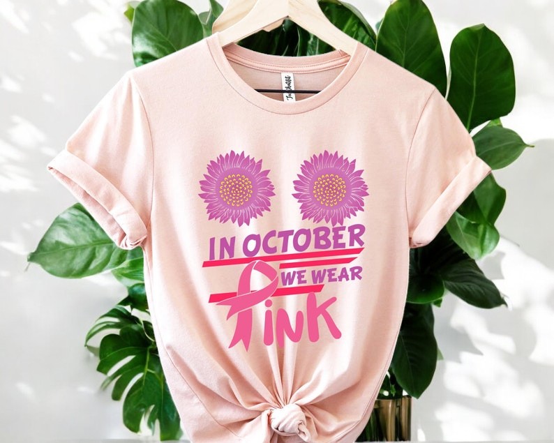 In October We Wear Pink Floral Shirt Product Photo 2