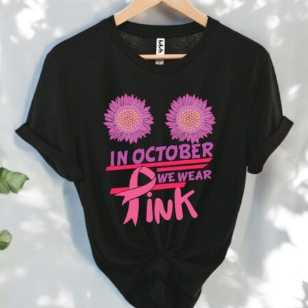 In October We Wear Pink Floral Shirt Product Photo 1