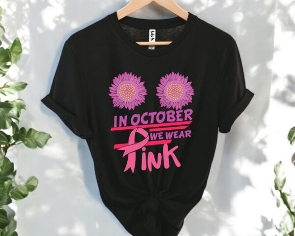 In October We Wear Pink Floral Shirt Product Photo 1