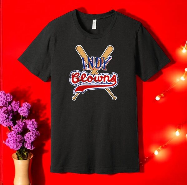 Indy Clowns Throwback Tee, American Negro League Baseball Team Shirt Product Photo 1