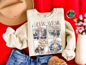 New Year Trump 2025 Coquette Bow Era Meet Me At Midnight Retro Disco Ball Trendy Shirt Product Photo 2