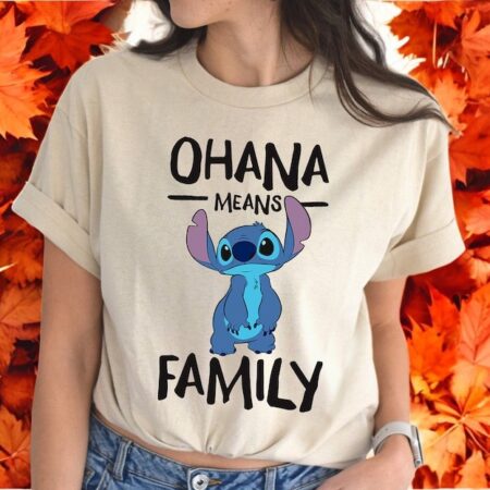 Ohana Means Family Stitch T-Shirt Product Photo 1