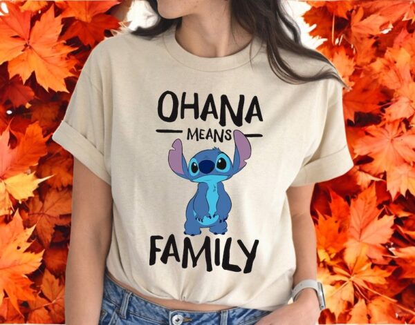 Ohana Means Family Stitch T-Shirt Product Photo 1