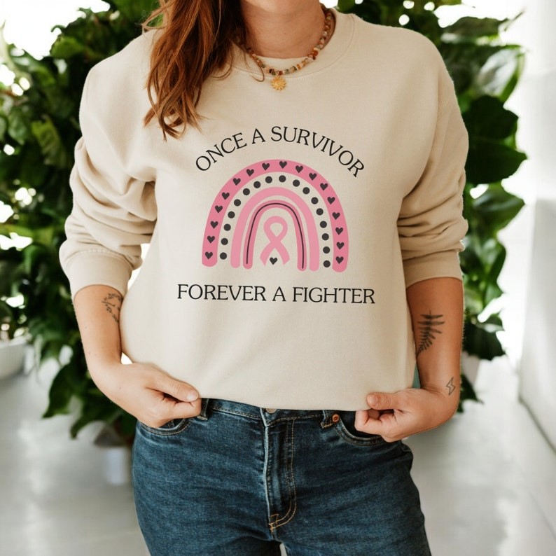 Once A Survivor Forever A Fighter Cancer Awareness Shirt Product Photo 2