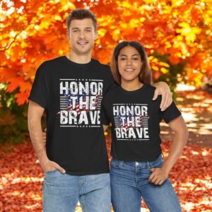 Patriotic Honor The Brave Couple Matching Shirt Product Photo 2