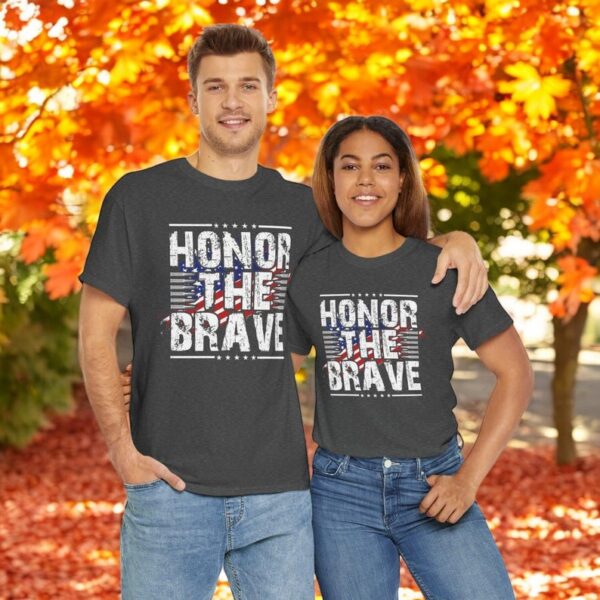 Patriotic Honor The Brave Couple Matching Shirt Product Photo 1