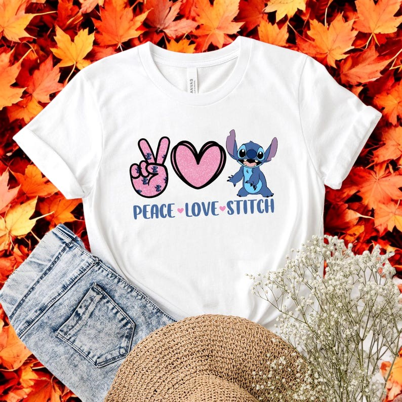 Peace Love And Stitch Lilo And Stitch Shirt Product Photo 2