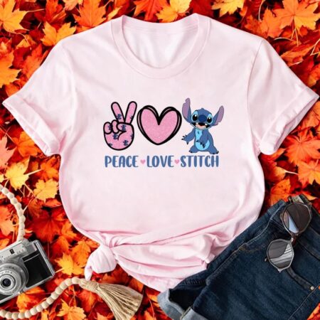 Peace Love And Stitch Lilo And Stitch Shirt Product Photo 1