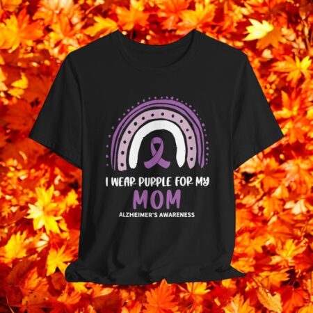 Personalized I Wear Purple Purple Ribbon Rainbow Shirt Product Photo 1