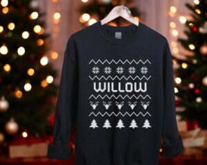 Personalized Name Couples Matching Ugly Christmas Sweatshirt Product Photo 2