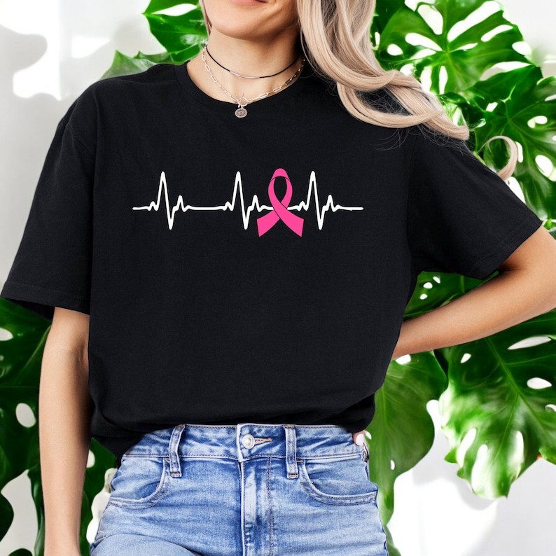 Pink Ribbon Heartbeat T-Shirt Product Photo 2