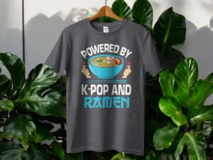 Powered By K-Pop And Ramen T-Shirt Product Photo 2