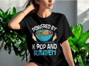 Powered By K-Pop And Ramen T-Shirt Product Photo 3