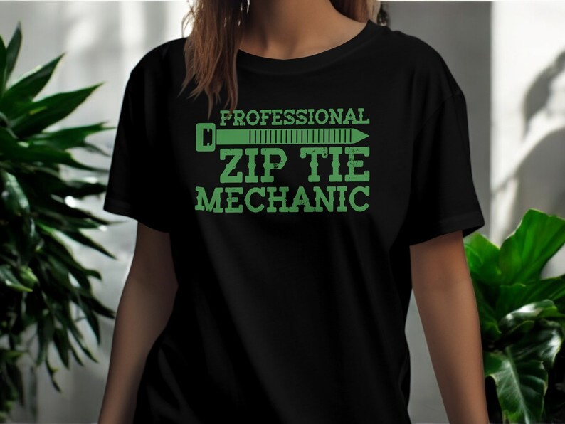 Professional Zip Tie Mechanic T-Shirt Product Photo 2