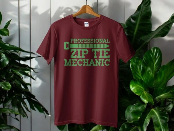 Professional Zip Tie Mechanic T-Shirt Product Photo 1