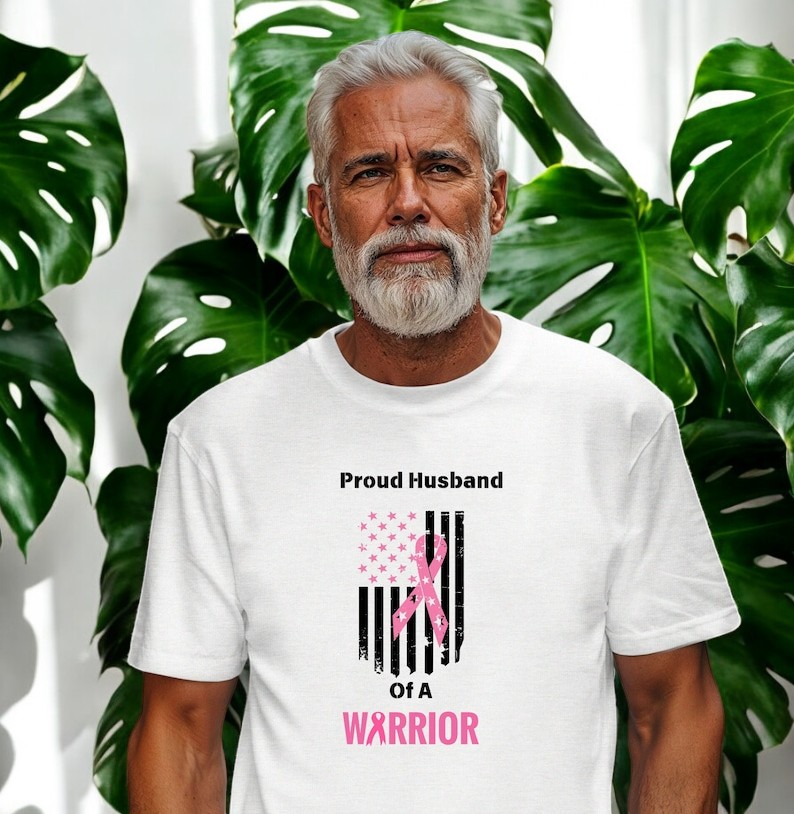 Proud Husband Of A Warrior, Husband Shirt Product Photo 2