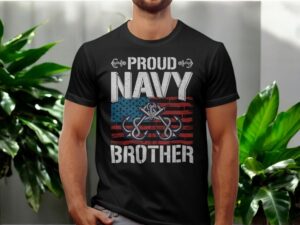 Proud Navy Brother Patriotic Military Family Shirt Product Photo 3