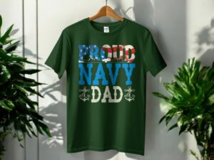 Proud Navy Dad Military Family Shirt Product Photo 2