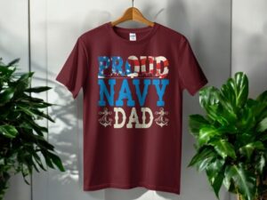 Proud Navy Dad Military Family Shirt Product Photo 3