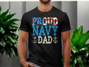 Proud Navy Dad Military Family Shirt Product Photo 4