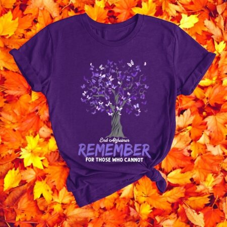 Purple Ribbon Alzheimer Tree Group Shirt Product Photo 1