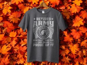 Retired Army Veterans Shirt Product Photo 2