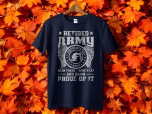 Retired Army Veterans Shirt Product Photo 3