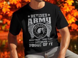 Retired Army Veterans Shirt Product Photo 4