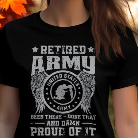 Retired Army Veterans Shirt Product Photo 1