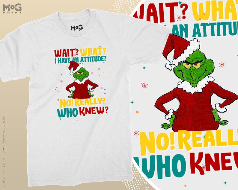 Santa Grinch Funny Slogan Grinchmas T-Shirt Product Photo 2