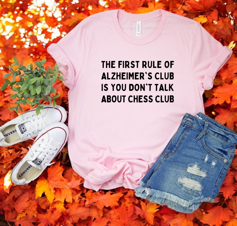 The Ít Rule Ò Alzheimer's Club Í You Don't Tallk About Ches Club Alzheimer Awareness Shirt Product Photo 2