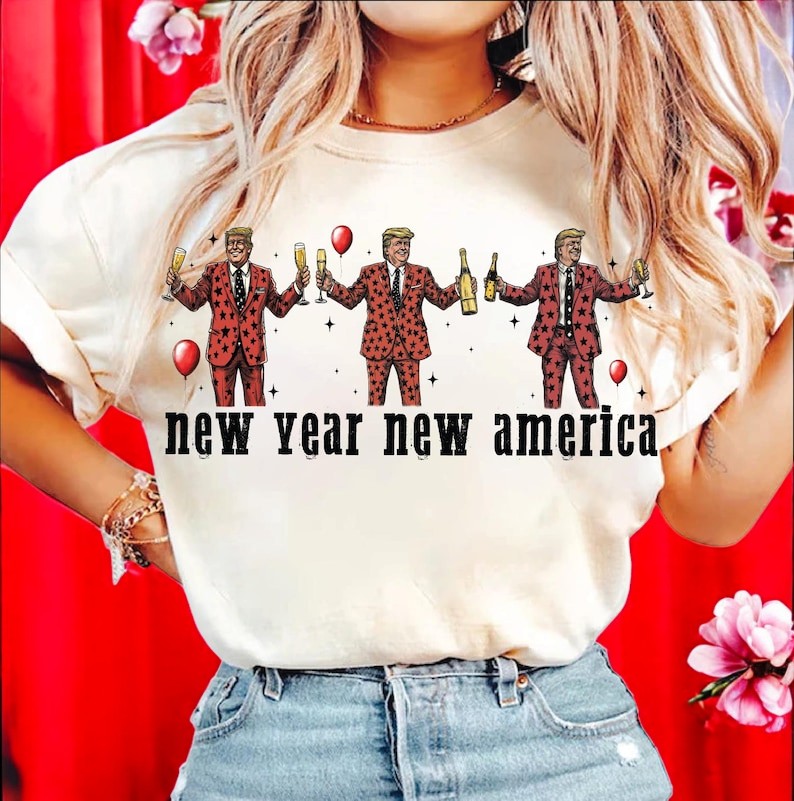 Trump Happy New Year 2025 Era Meet Me At Midnight Retro Disco Ball Trendy Shirt Product Photo 2