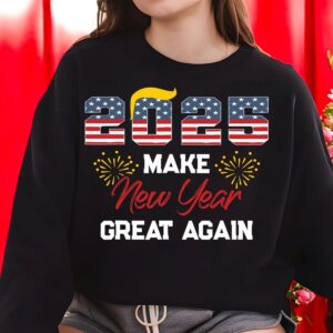 Trump Make New Year Great Again Celebration Funny Trump 2025 T-Shirt Product Photo 2