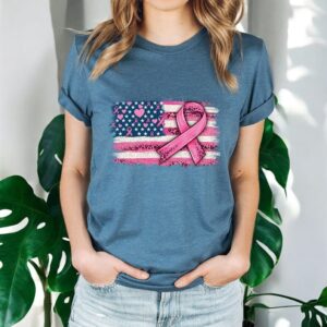 Us Flag Cancer Awareness Tshirt Product Photo 2