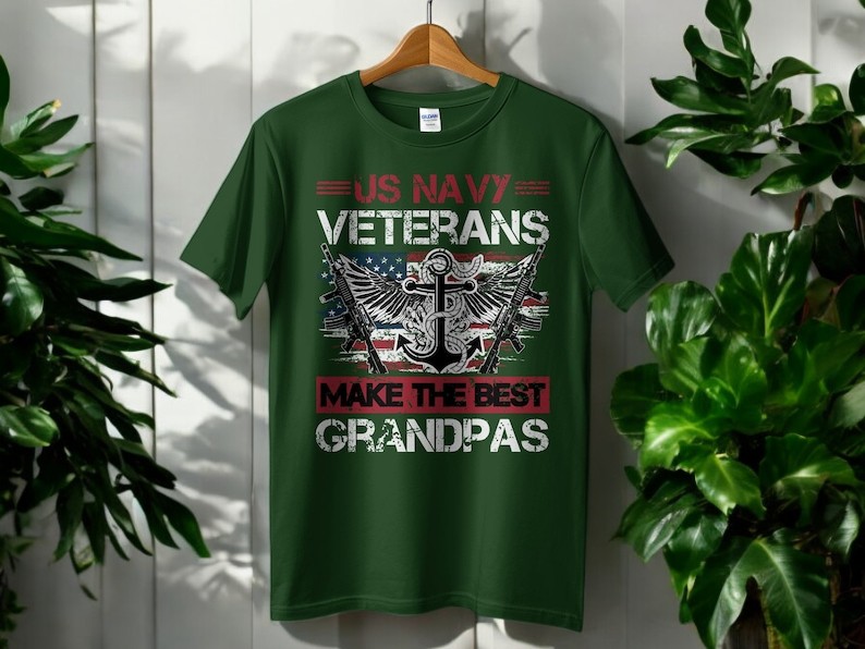 Us Navy Veterans Make The Best Grandpas T-Shirt Product Photo 2