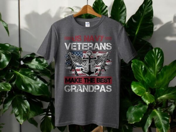 Us Navy Veterans Make The Best Grandpas T-Shirt Product Photo 1