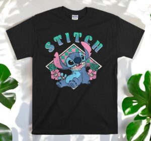 Vintage Disney Stitch Floral T-Shirt Product Photo 2