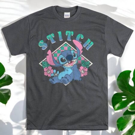 Vintage Disney Stitch Floral T-Shirt Product Photo 1