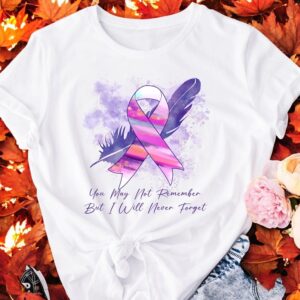 You May Not Remember But I Will Never Forget Alzheimer Awareness Shirt Product Photo 2