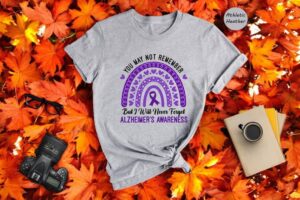 You May Not Remember But I Will Never Forget Alzheimer's Awareness Rainbow Shirt Product Photo 3