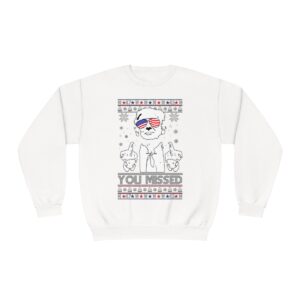 You Missed Funny 45 47 President Trump Shot Usa Glasses New Style Ugly Christmas Sweater Sweatshirt Product Photo 6