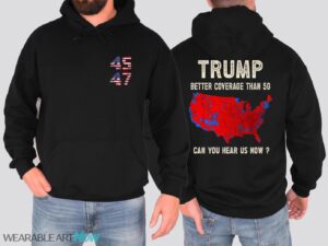 Trump 45-47, Trump 2024 Better Coverage than Verizon Shirt Product Photo 2