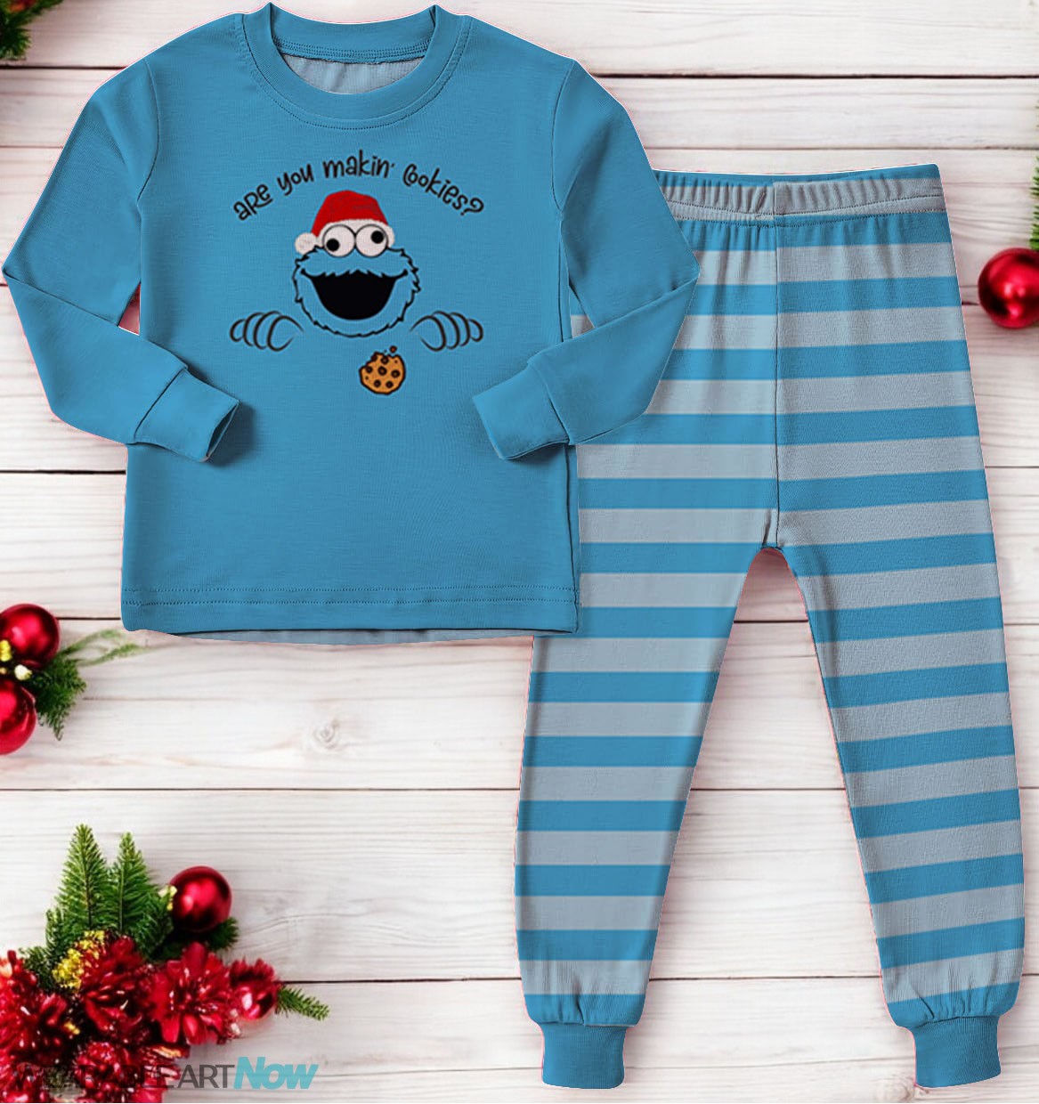 Cookie Monster Are You Makin Cookies Christmas Couples Family Mathching Pajamas Set Product Photo 1