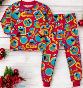 Cookie Monster Christmas Me Want Cookie Family Matching Pajama Se Product Photo 4