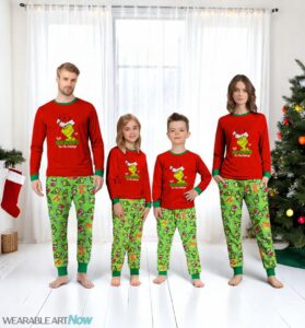 Behave For The Holidays Grinch Christmas Family Matching Pajama Set Product Photo 4